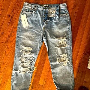 GRLFRND Boyfriend Distressed Denim